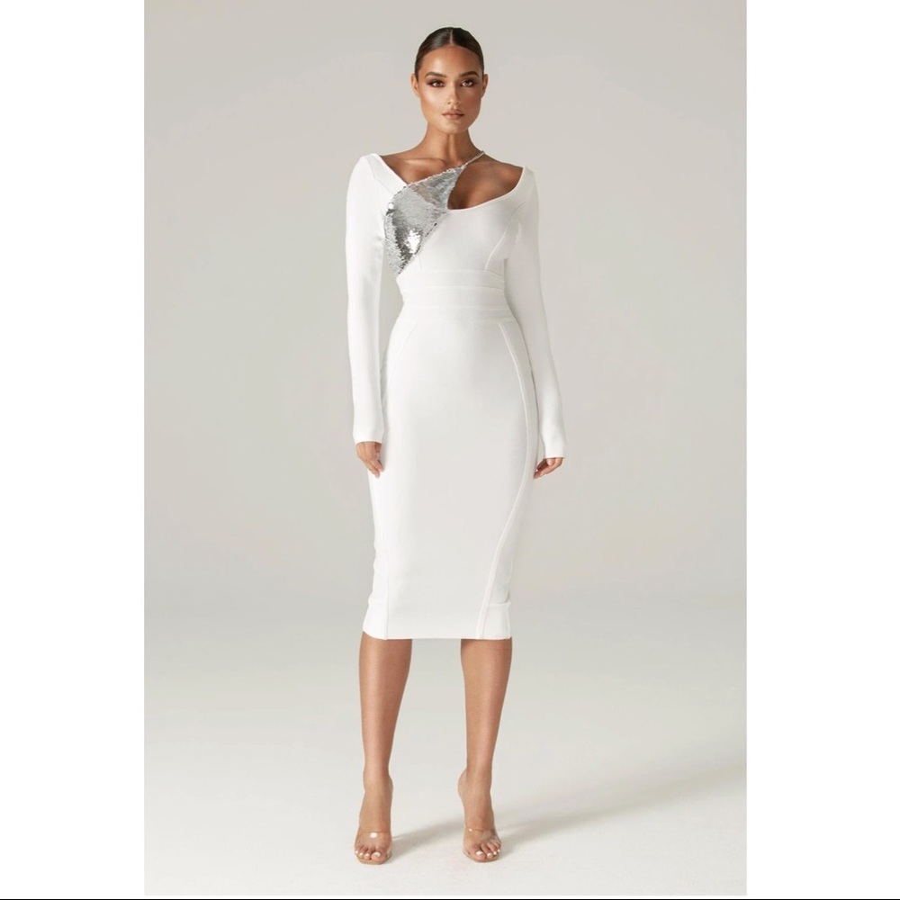Gorgeous white midi dress!